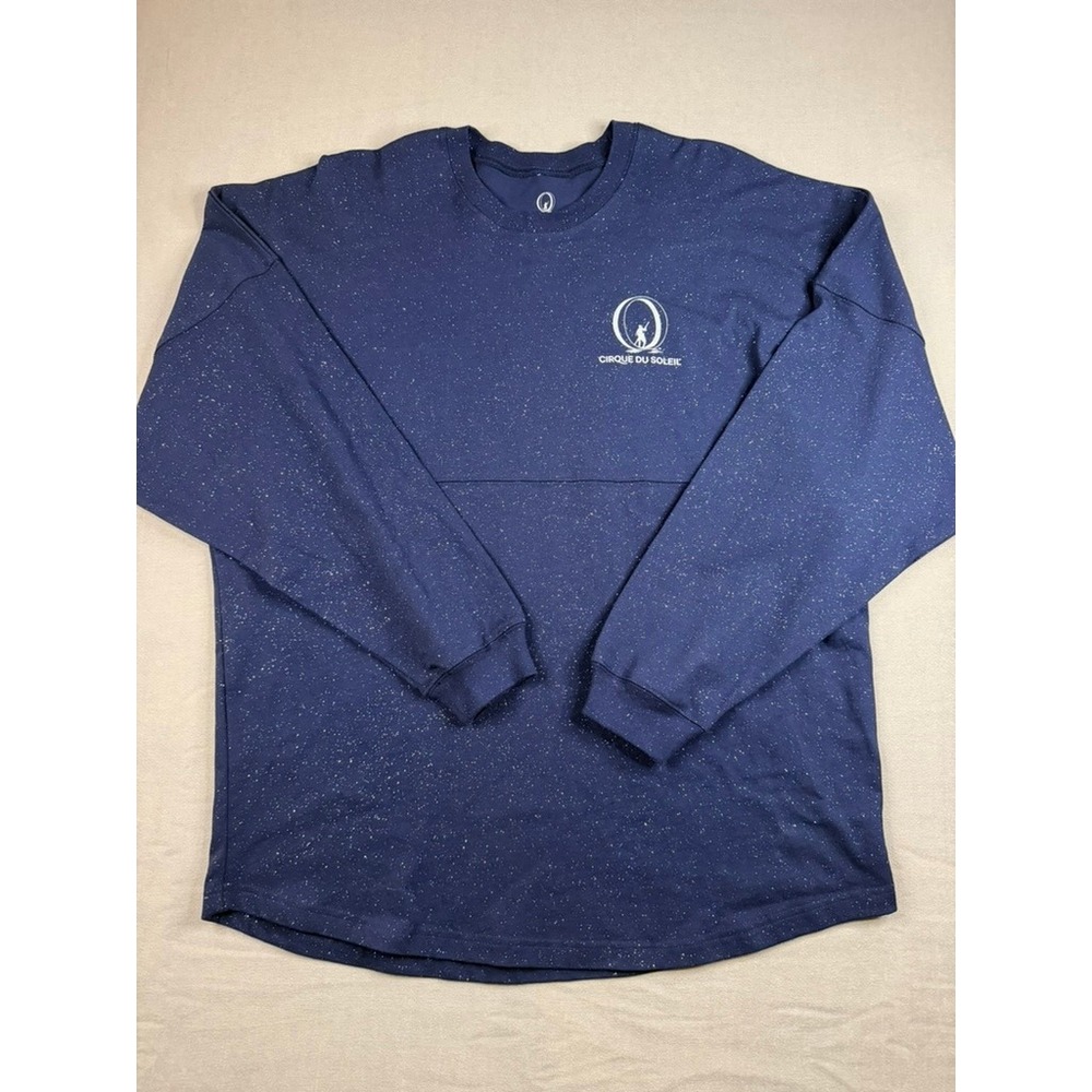 Cirque du Soleil O Spirit Jersey Navy Blue Glitter Speckle Long Sleeve Medium